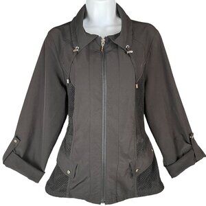Zenergy Chicos Mesh Jacket Womens M/1 Convertible Sleeves Zip Casual Lightweight